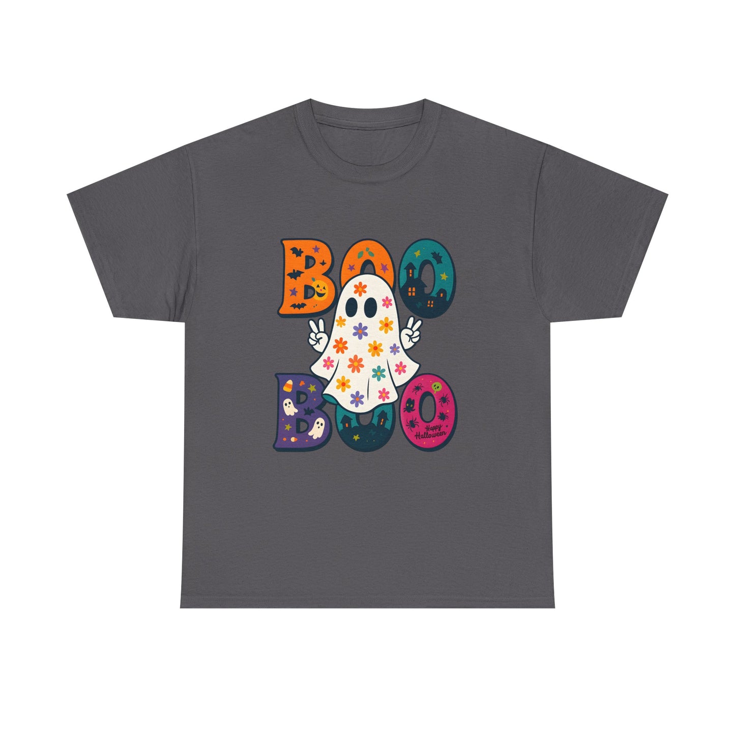 Boo Boo Ghost T-Shirt, Halloween Tee, Unisex Cotton Tee, Cute Halloween Shirt, Spooky Season Apparel, Fall Fashion - Resilient Mind Media