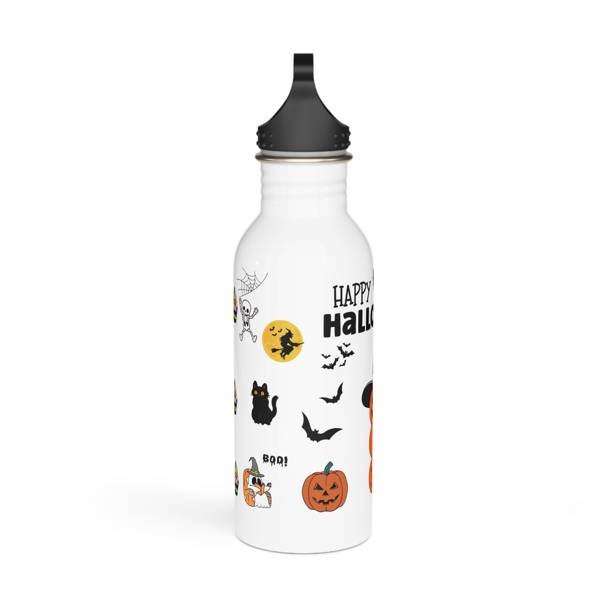Halloween Themed Stainless Steel Water Bottle, Trick or Treat, Eco - Friendly Gift, Spooky Decor, Pumpkin Design, Hydration for Fall [...] - Resilient Mind Media