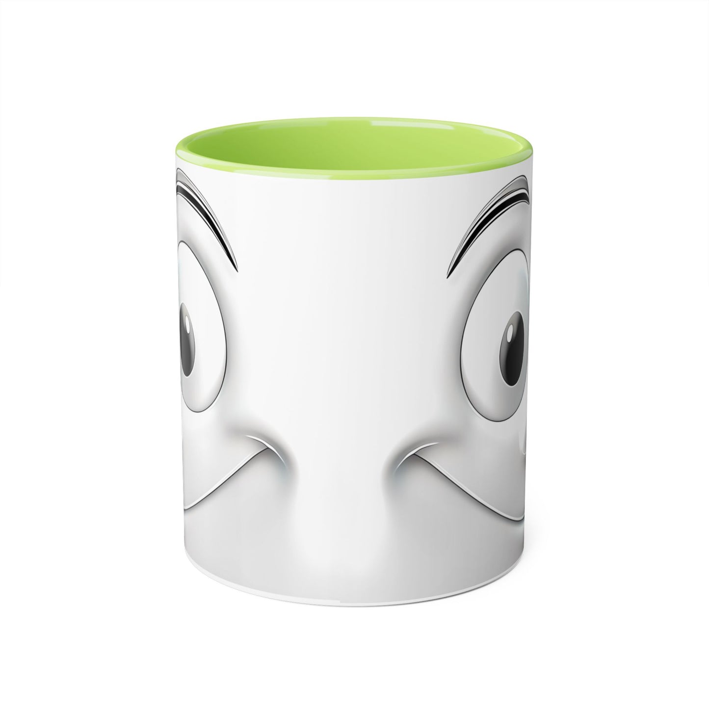 Cheerful Face Accent Mug - 11oz Coffee Cup for Daily Motivation - Resilient Mind Media