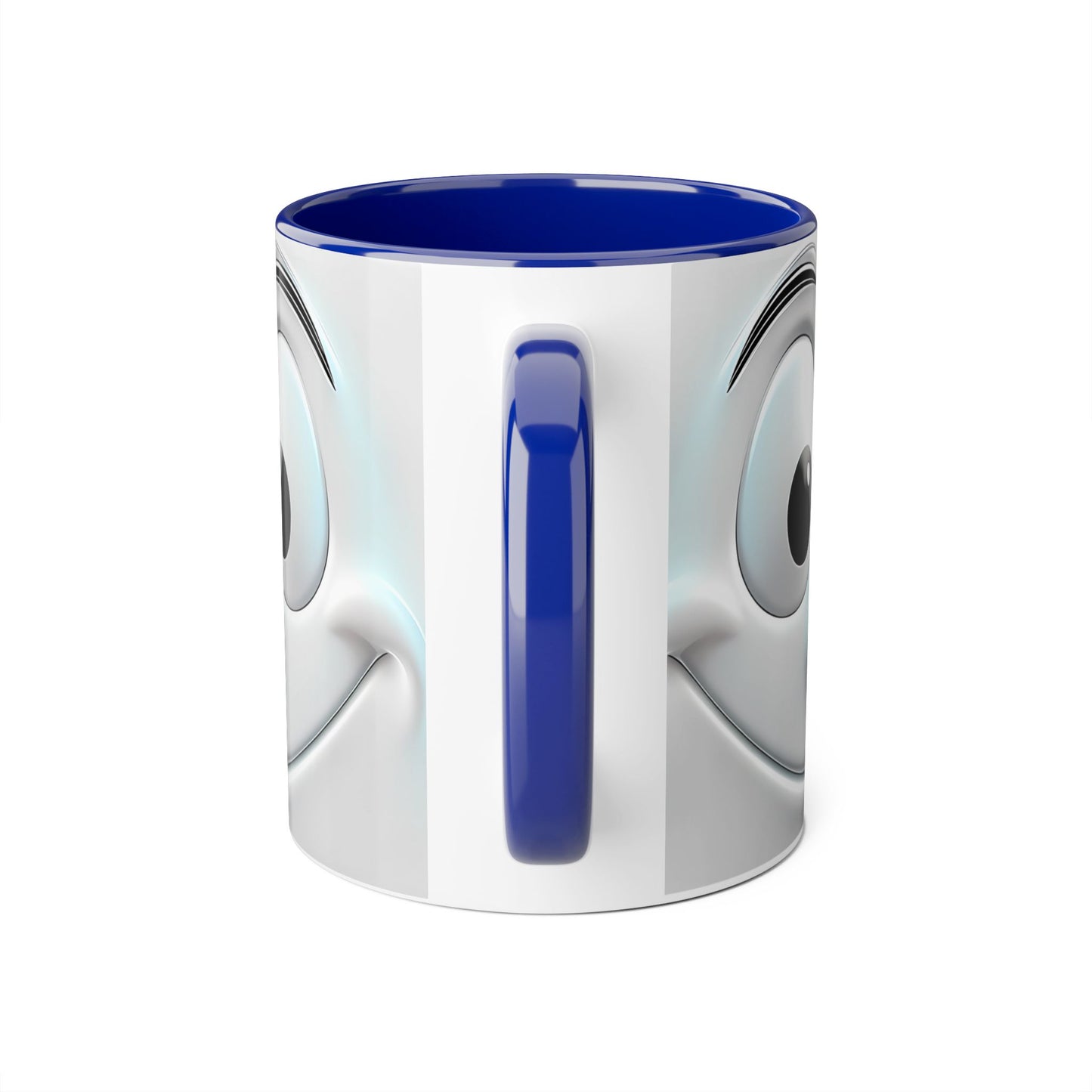 Cheerful Face Accent Mug - 11oz Coffee Cup for Daily Motivation - Resilient Mind Media