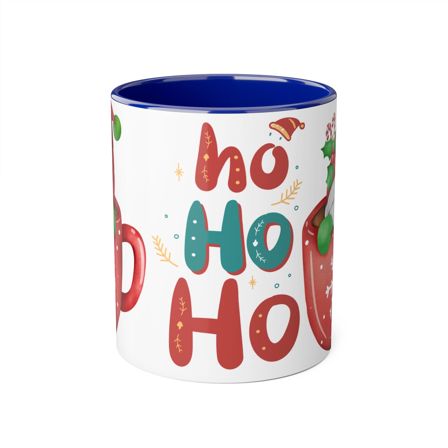 Festive Holiday Mug, Christmas Mug, Santa Coffee Cup, Winter Decor, Ho Ho Ho Gift - Resilient Mind Media