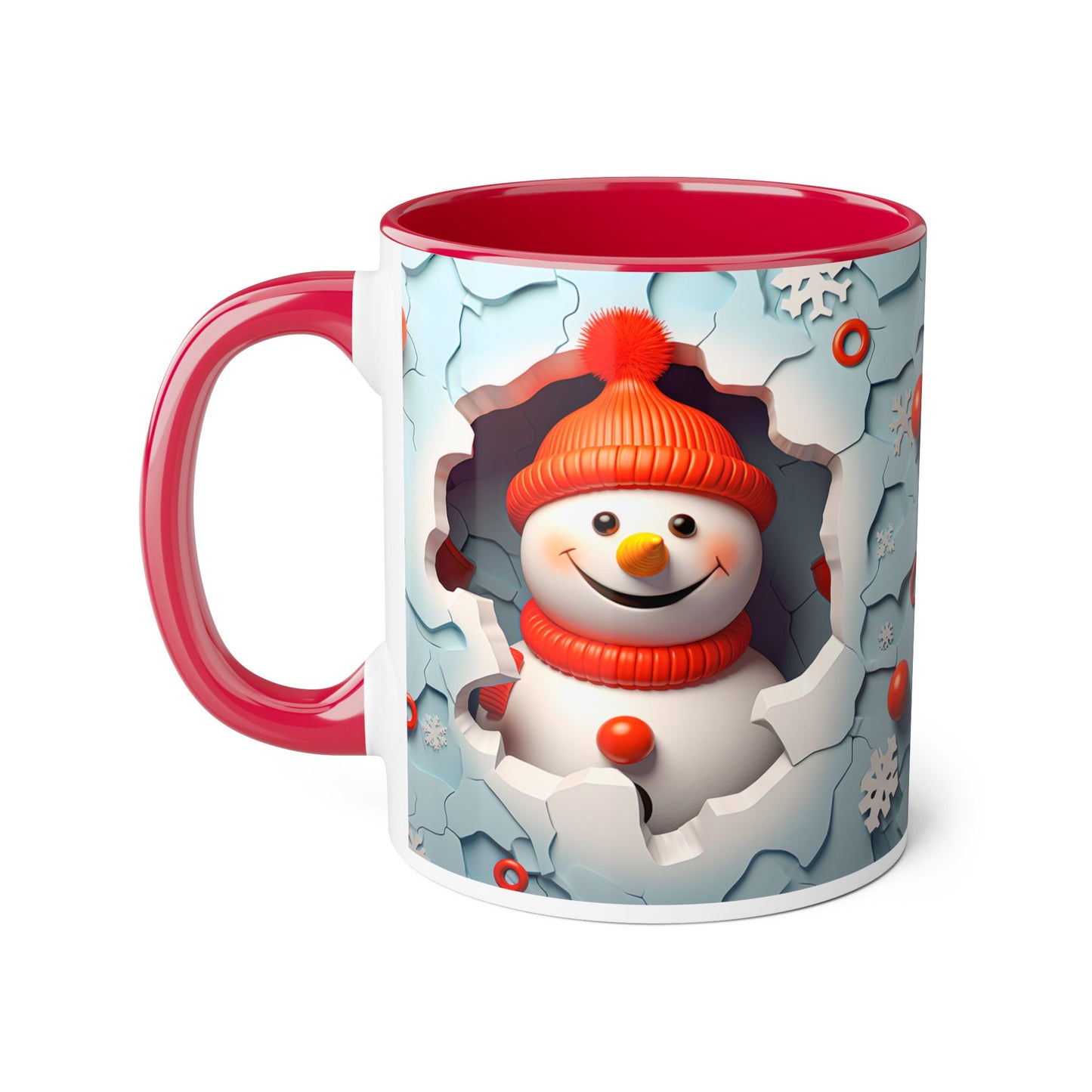 Winter Wonderland Accent Mug - 11oz Christmas Snowman Design - Resilient Mind Media