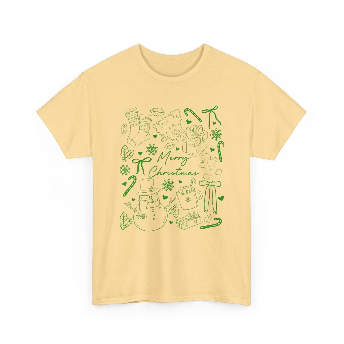 Merry Christmas Unisex Heavy Cotton Tee, Holiday T-Shirt, Christmas Apparel, Gift for Him/Her, Festive Fashion - Resilient Mind Media