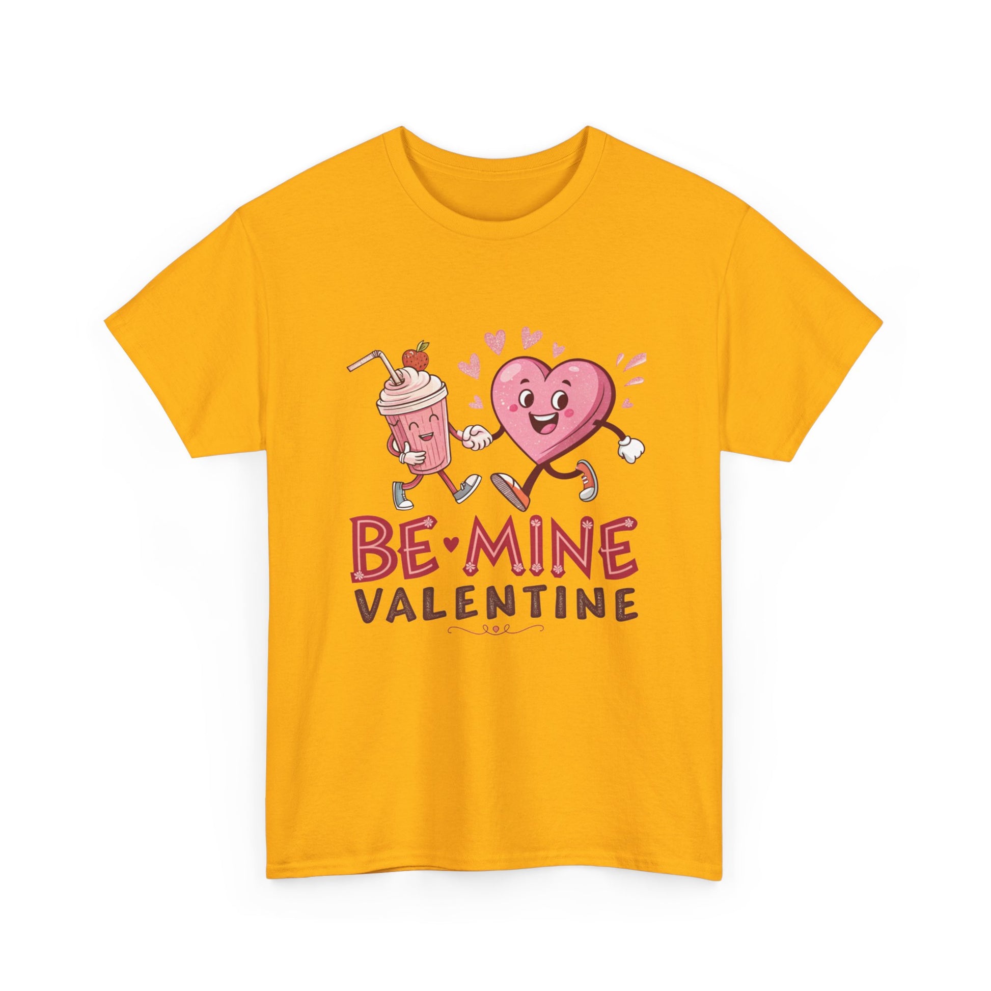 Valentine's Day Unisex Heavy Cotton Tee - 'Be Mine' Graphic T-Shirt - Resilient Mind Media