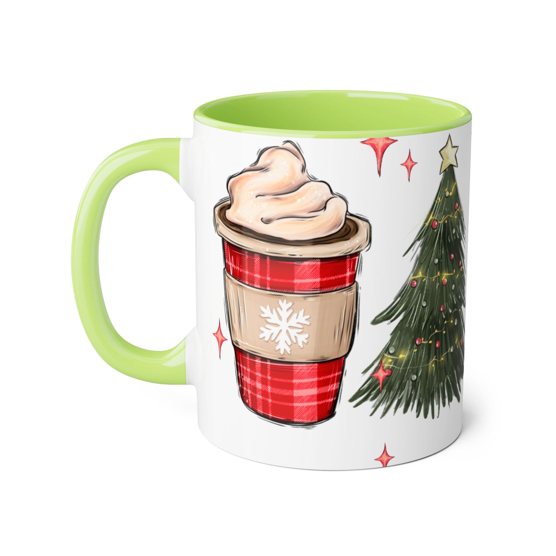 TIS THE SEASON CHRISTMAS HOCKEY Festive Hockey Accent Mug - 11oz Christmas Design - Resilient Mind Media