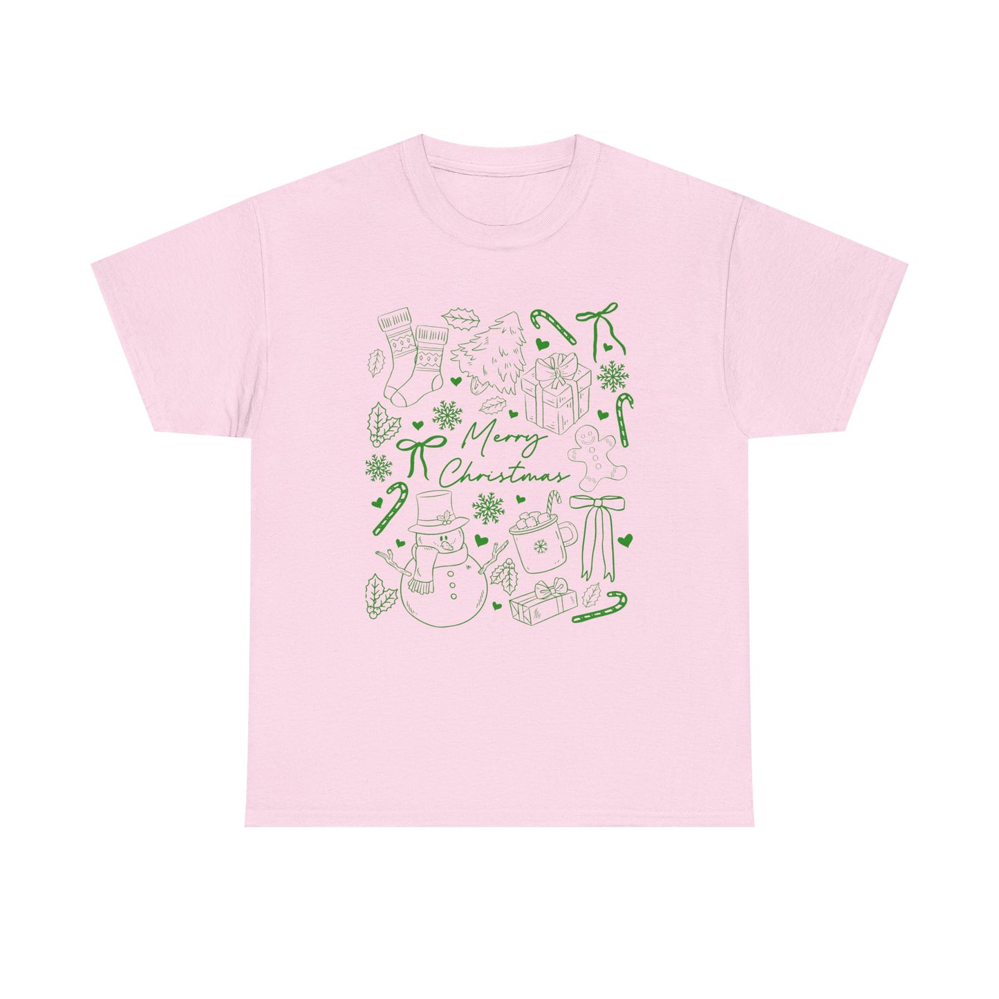 Merry Christmas Unisex Heavy Cotton Tee, Holiday T-Shirt, Christmas Apparel, Gift for Him/Her, Festive Fashion - Resilient Mind Media