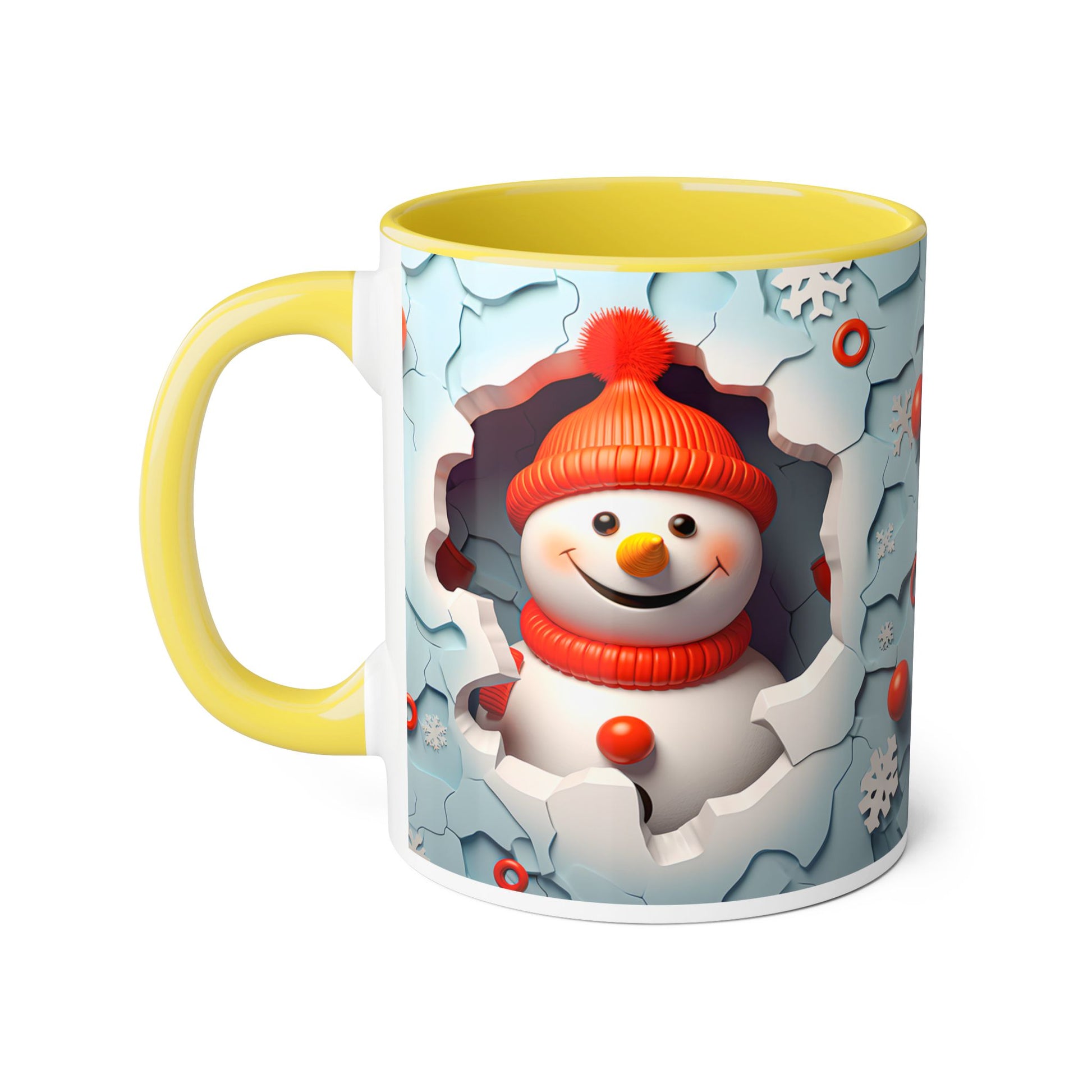 Winter Wonderland Accent Mug - 11oz Christmas Snowman Design - Resilient Mind Media