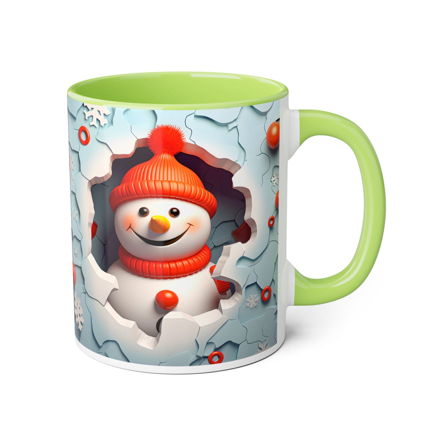 Winter Wonderland Accent Mug - 11oz Christmas Snowman Design - Resilient Mind Media