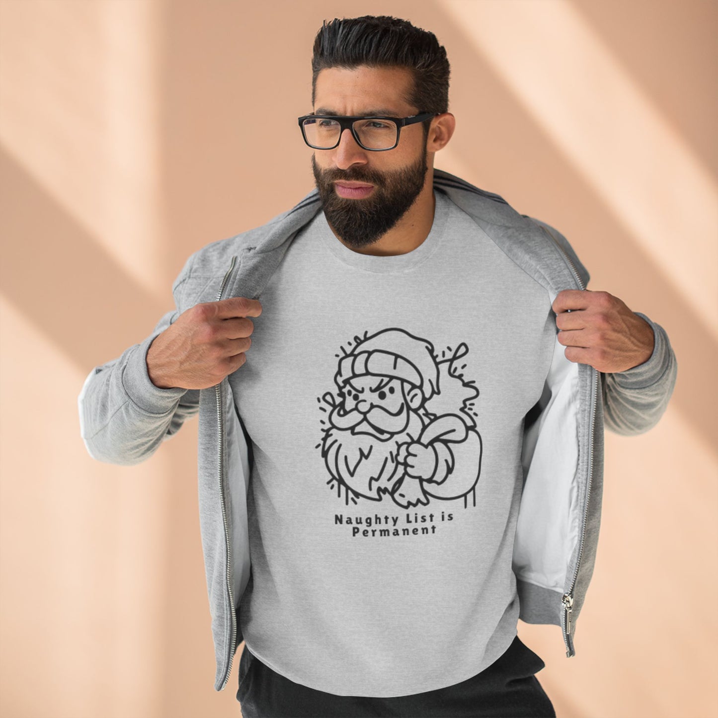 Santa Saying Naughty List Unisex Crewneck Sweatshirt - Resilient Mind Media
