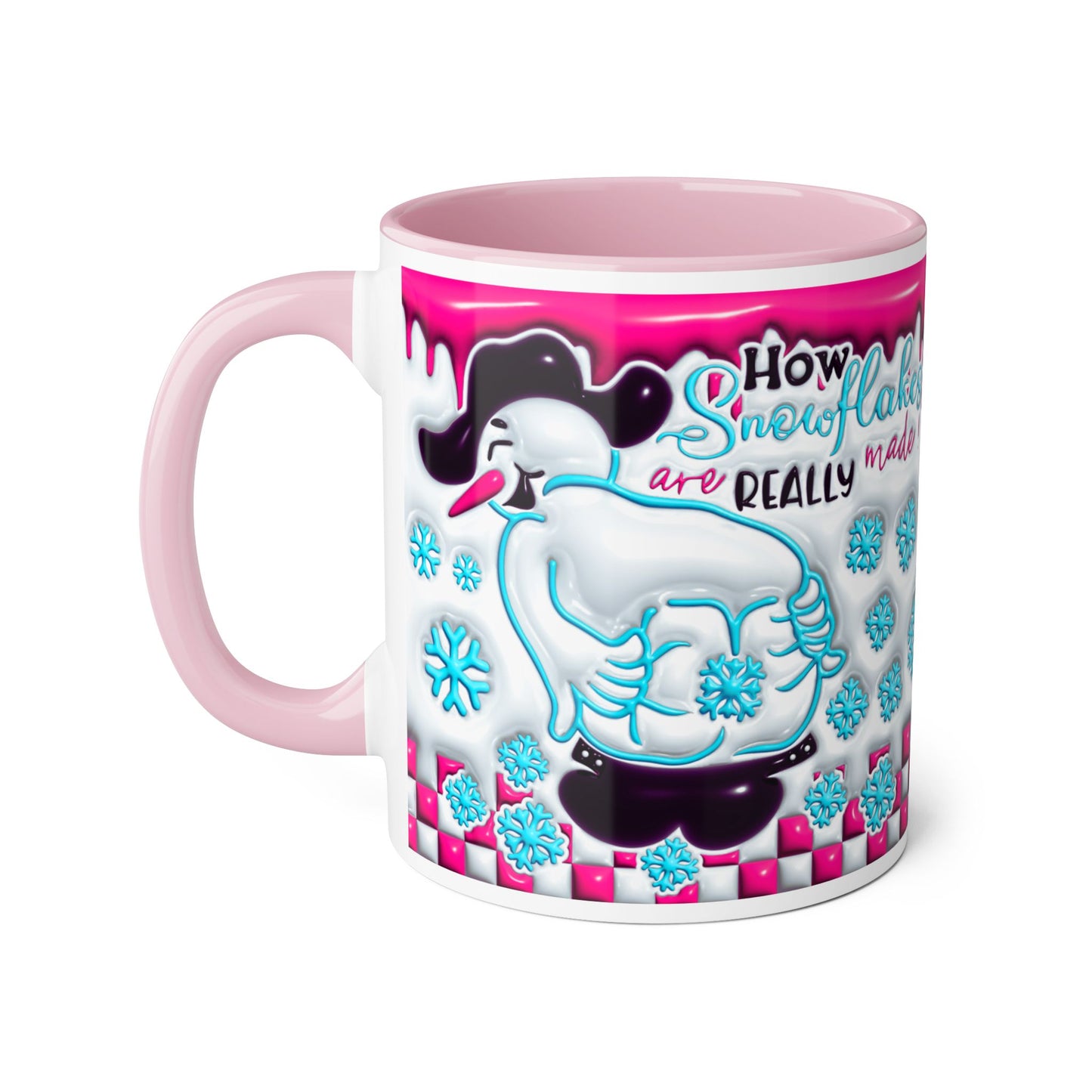 Colorful Winter Themed Accent Mug - 'How Snowflakes Are Really Made!' - Resilient Mind Media