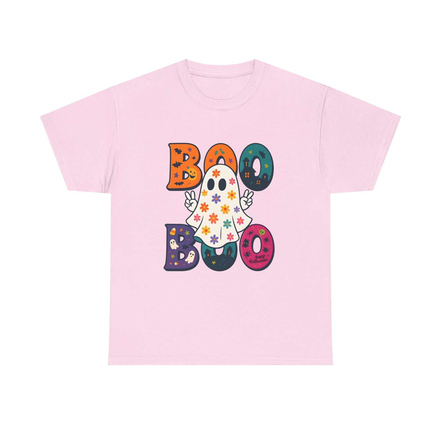 Boo Boo Ghost T-Shirt, Halloween Tee, Unisex Cotton Tee, Cute Halloween Shirt, Spooky Season Apparel, Fall Fashion - Resilient Mind Media