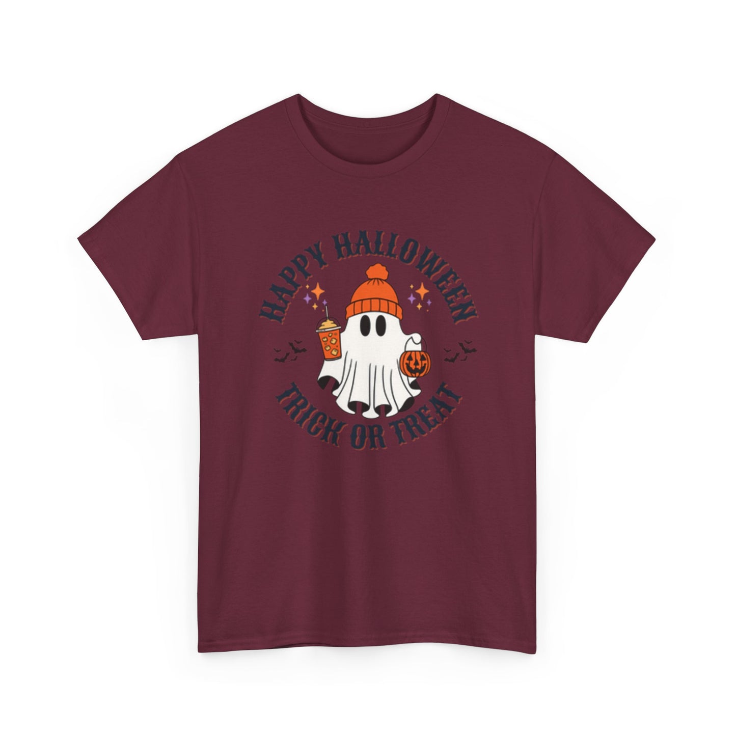 Halloween Ghost T-Shirt | Happy Halloween Trick or Treat Tee | Unisex Cotton Shirt | Spooky Season Apparel | Gifts for Halloween [...] - Resilient Mind Media