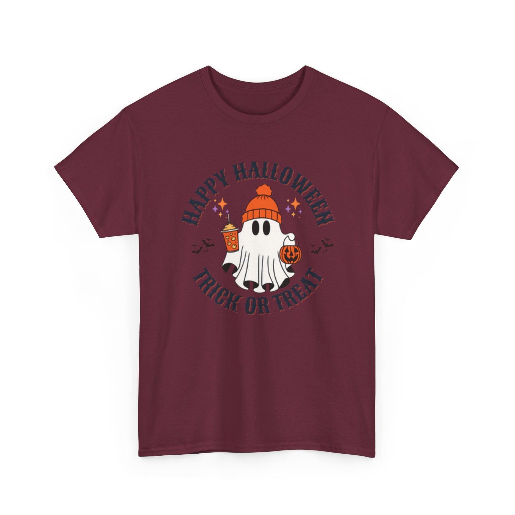 Halloween Ghost T-Shirt | Happy Halloween Trick or Treat Tee | Unisex Cotton Shirt | Spooky Season Apparel | Gifts for Halloween [...] - Resilient Mind Media