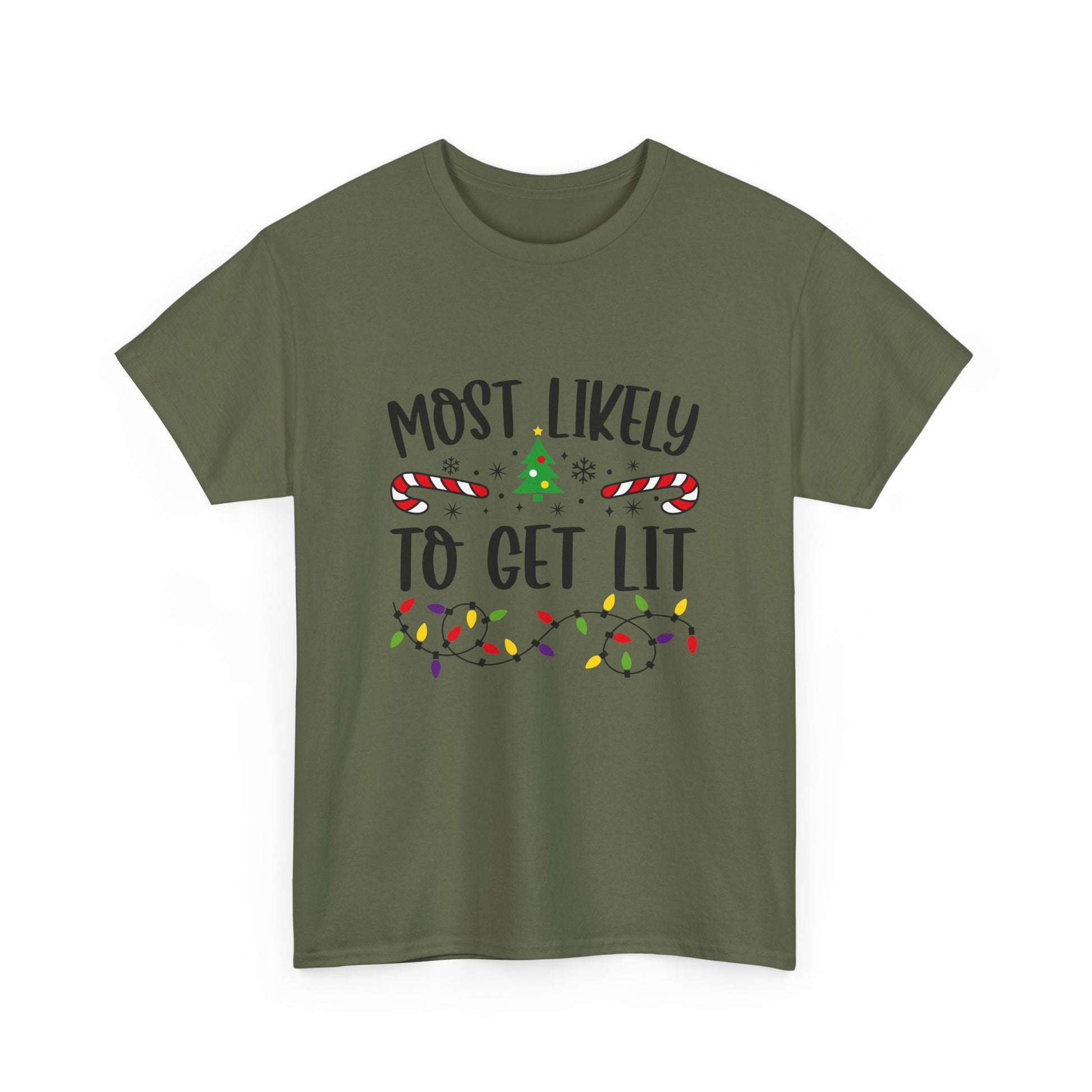 Holiday Humor T-Shirt, Fun Christmas Tee, Gift for Friends, Family Gathering Shirt, Get Lit Tee, Unisex Holiday Apparel - Resilient Mind Media