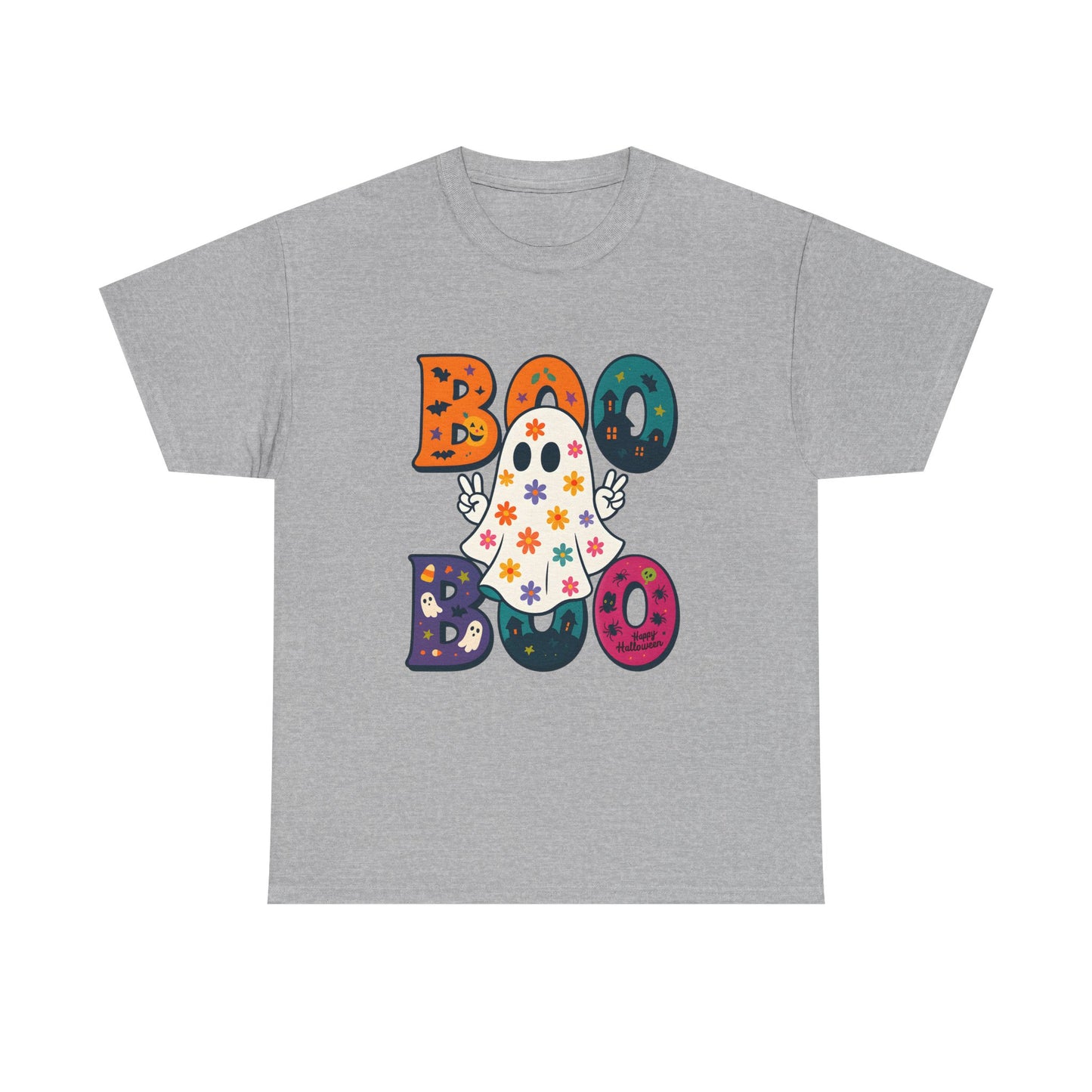 Boo Boo Ghost T-Shirt, Halloween Tee, Unisex Cotton Tee, Cute Halloween Shirt, Spooky Season Apparel, Fall Fashion - Resilient Mind Media