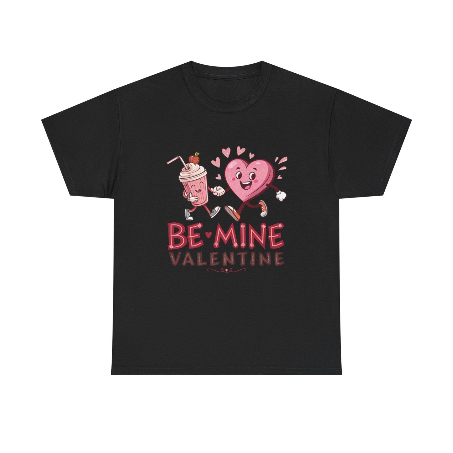 Valentine's Day Unisex Heavy Cotton Tee - 'Be Mine' Graphic T-Shirt - Resilient Mind Media