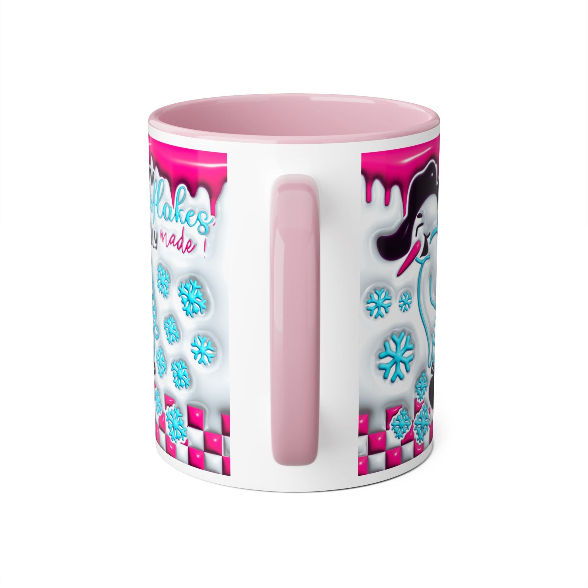 Colorful Winter Themed Accent Mug - 'How Snowflakes Are Really Made!' - Resilient Mind Media
