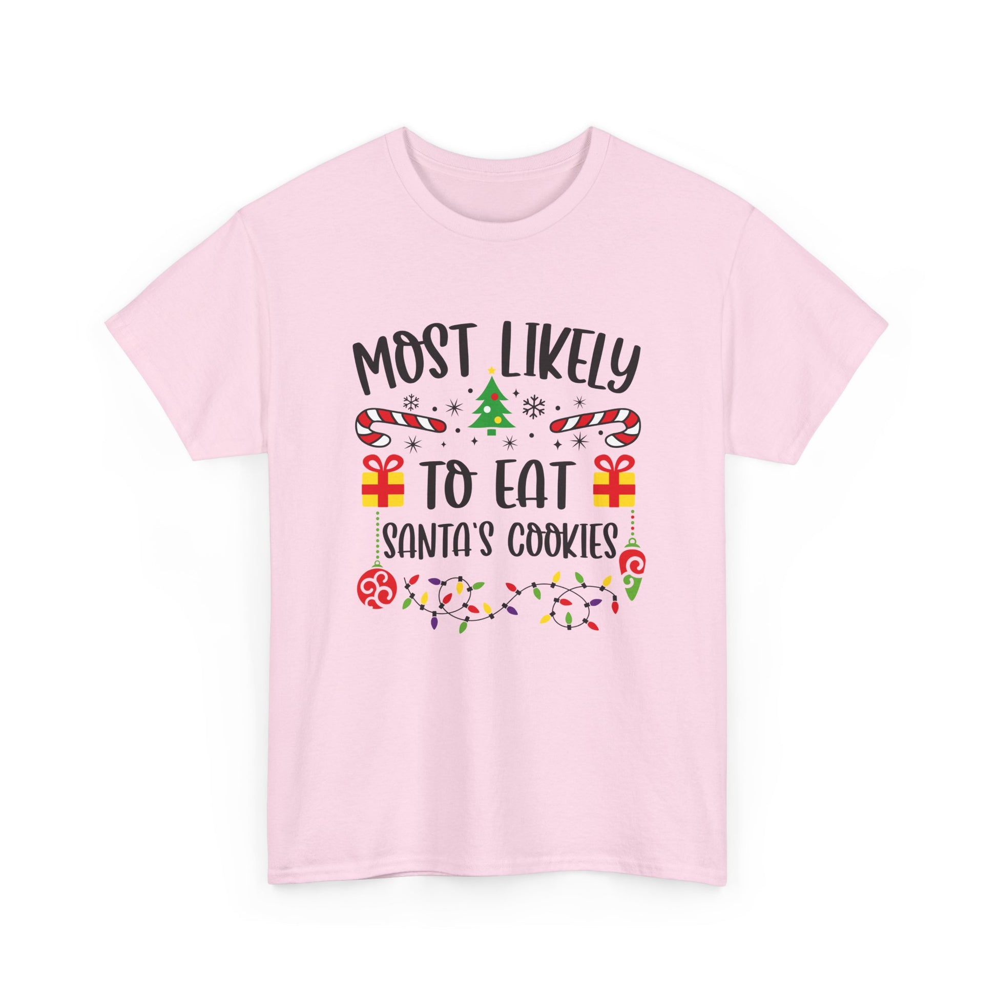Holiday Graphic Tee - Most Likely to Eat Santa's Cookies, Christmas Shirt, Fun Festive Apparel, Gift for Kids, Family Matching - Resilient Mind Media