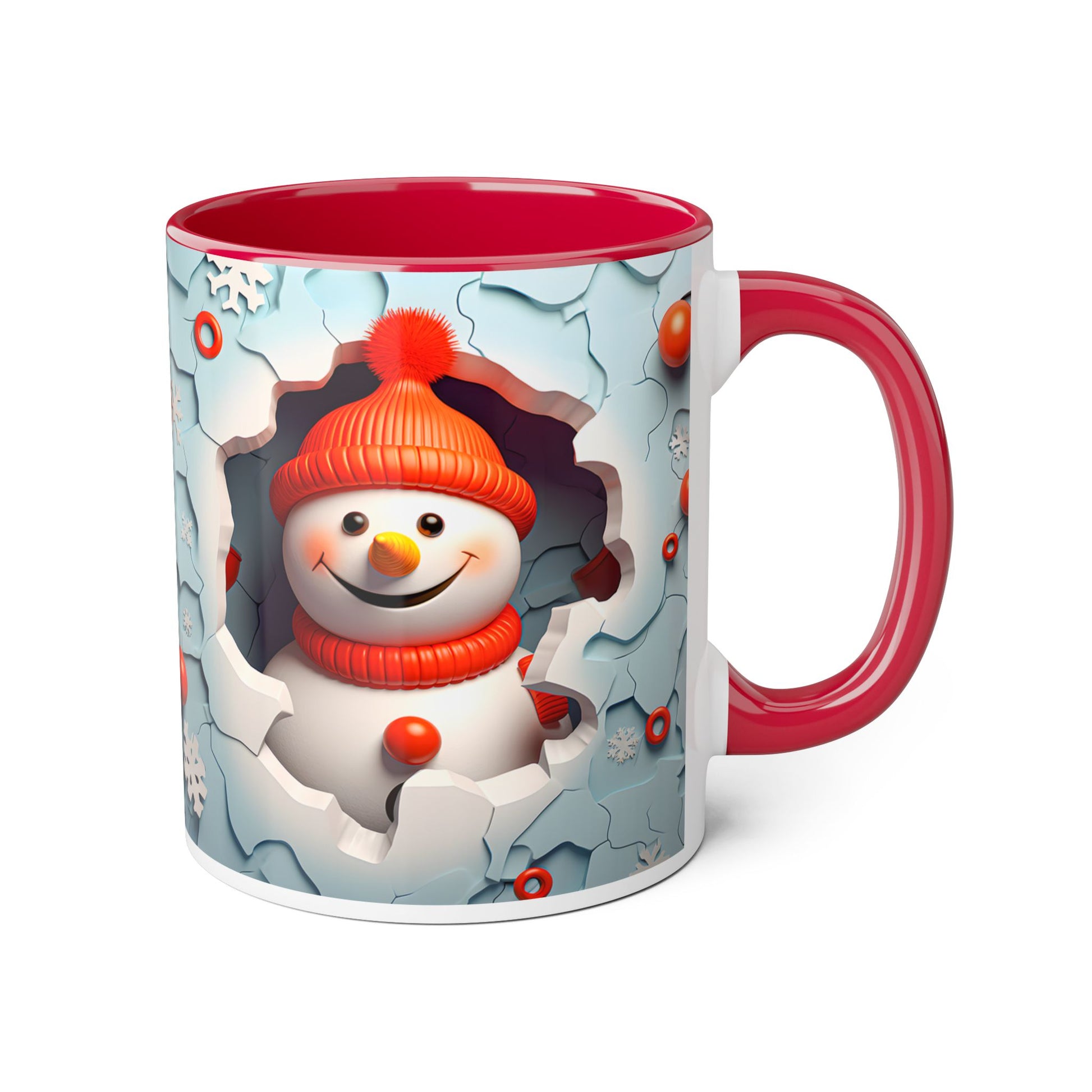 Winter Wonderland Accent Mug - 11oz Christmas Snowman Design - Resilient Mind Media